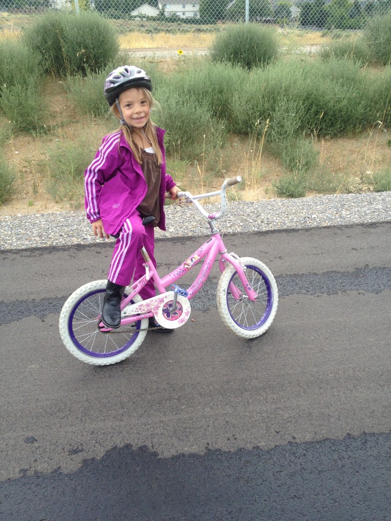Anna on bike