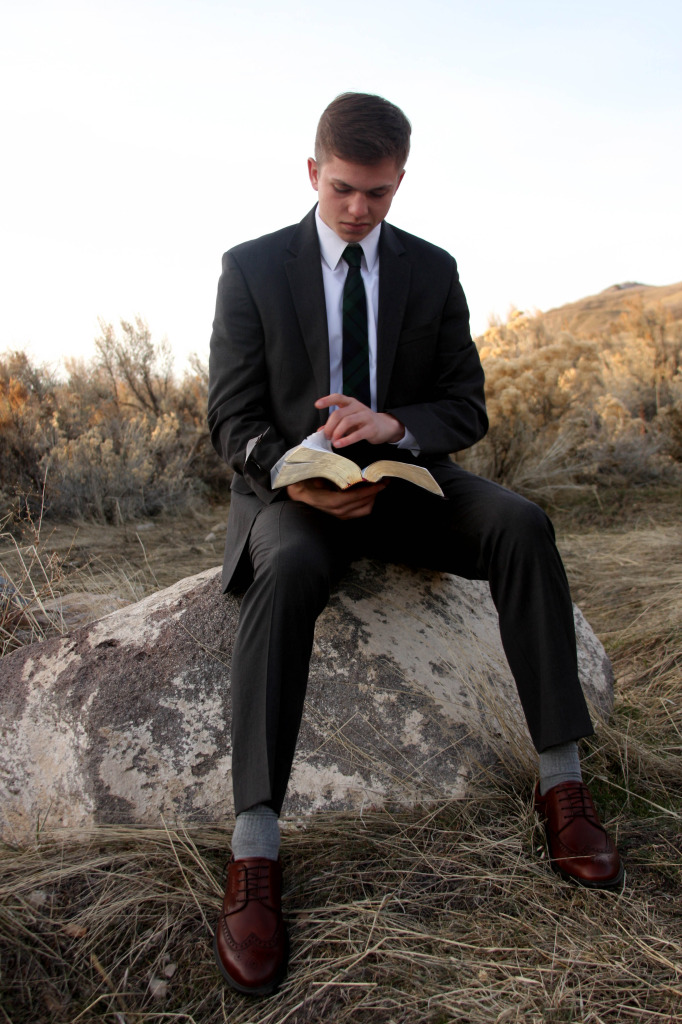 Elder Livi pre-mission scriptures on rock