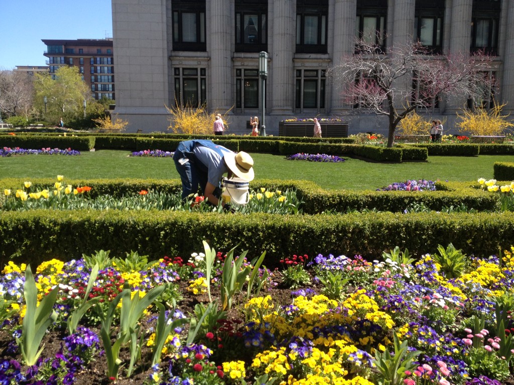 temple square woman gardener