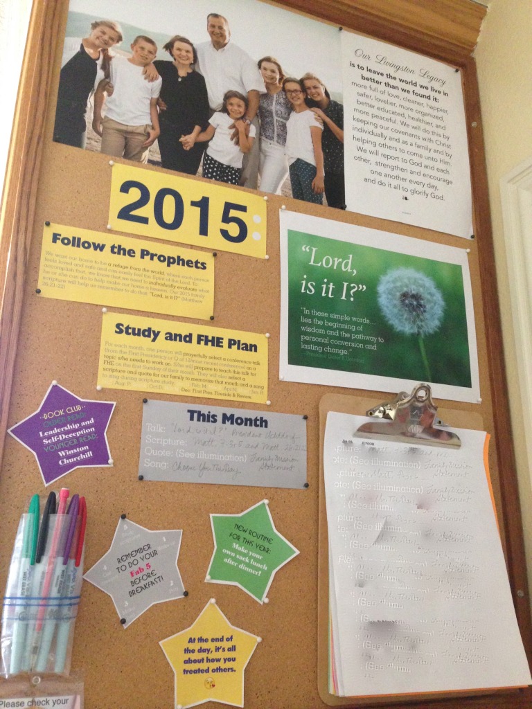 New Year bulletin board
