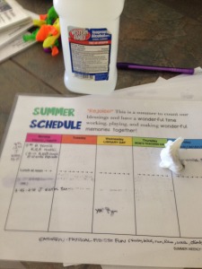 Summer schedule