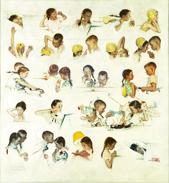 Day in the Life of a Little Girl Norman Rockwell